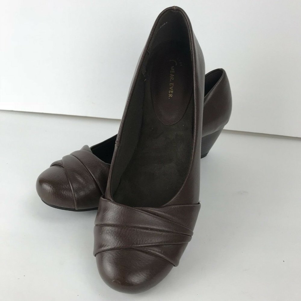Wear Ever Davie Wedge Heels Brown Size 8.5 M Shoe